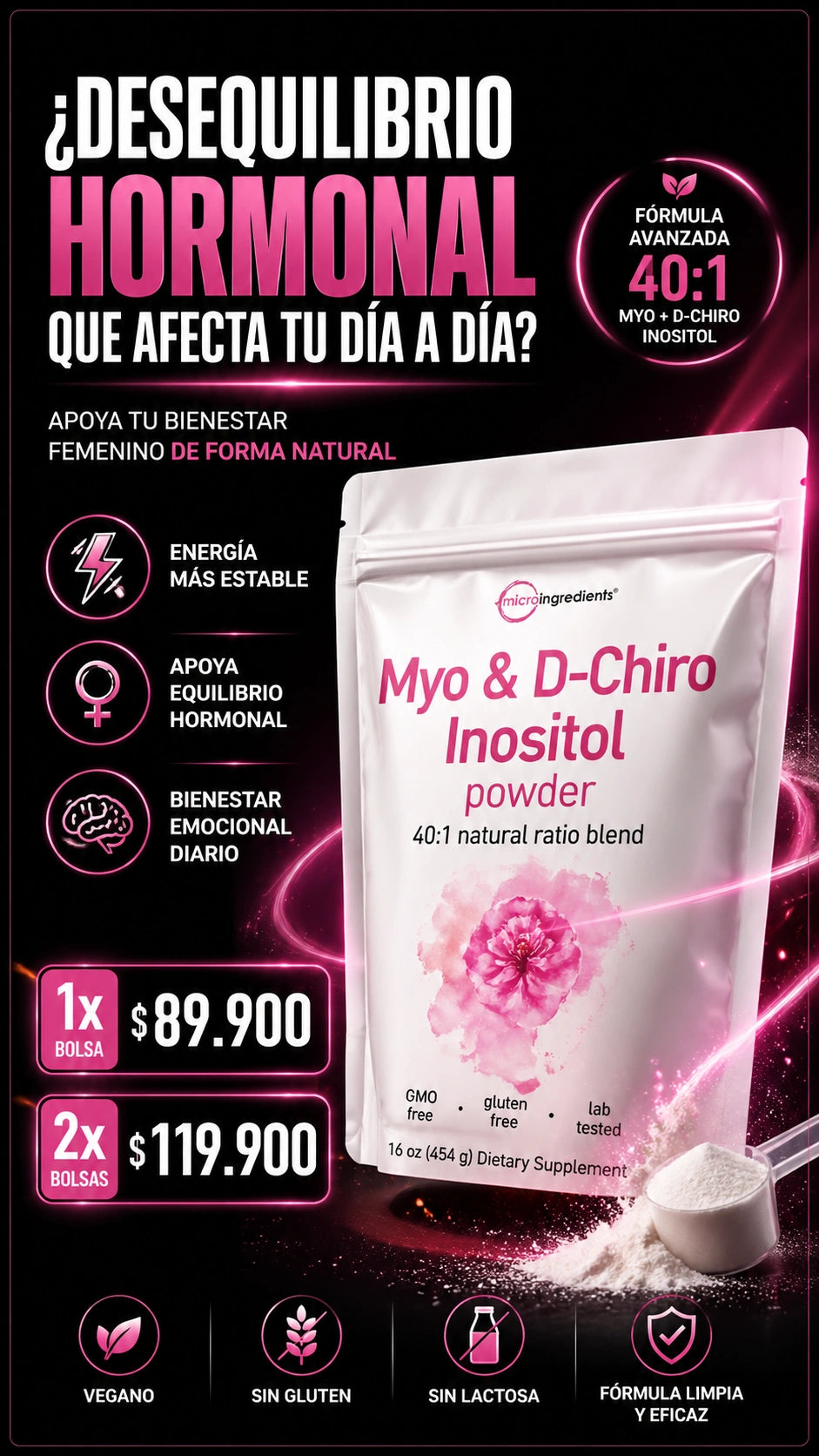 Myo & D-chiro Inosito - Optimiza tu equilibrio hormonal🎀